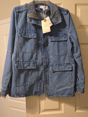 Stoosh Blue Denim Field Jacket with Patch Pockets